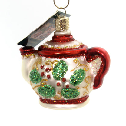 Old World Christmas Holly Teapot - Tampa Home & Garden Store