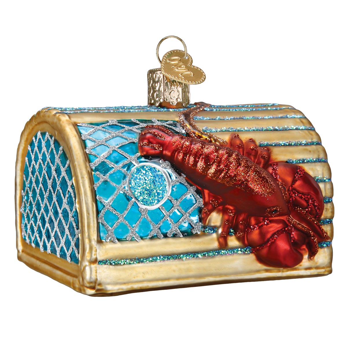 Old World Christmas Lobster Trap Ornament - Tampa Home & Garden Store