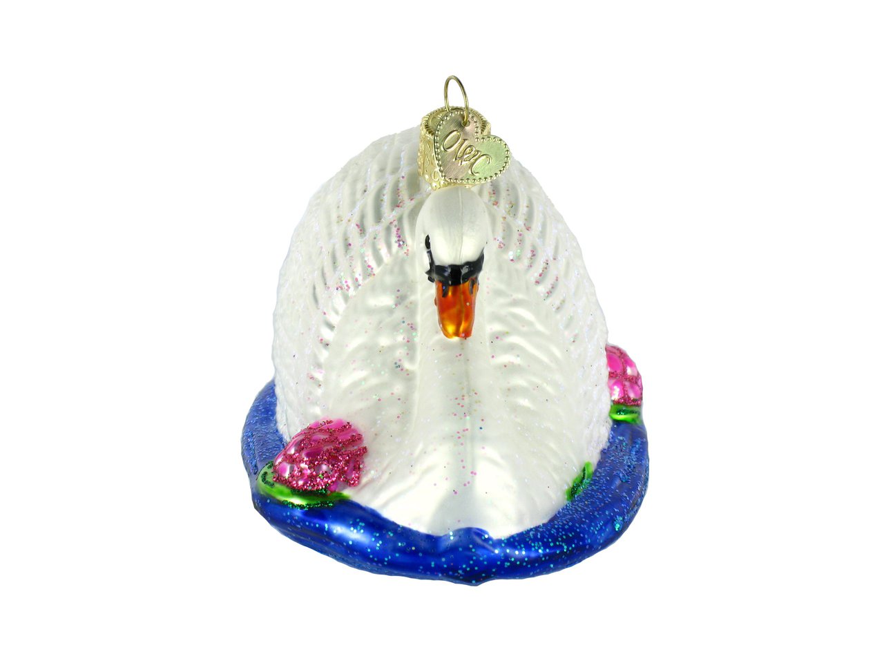 Old World Christmas Monet's Swan Ornament - Tampa Home & Garden Store