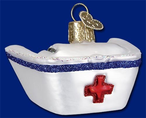 Old World Christmas Nurse's Cap Glass Blown Ornament - Tampa Home & Garden Store