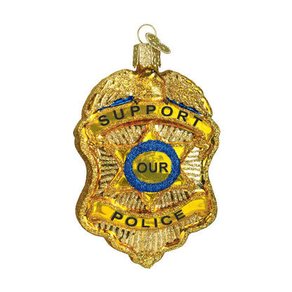Old World Christmas Police Badge - Tampa Home & Garden Store