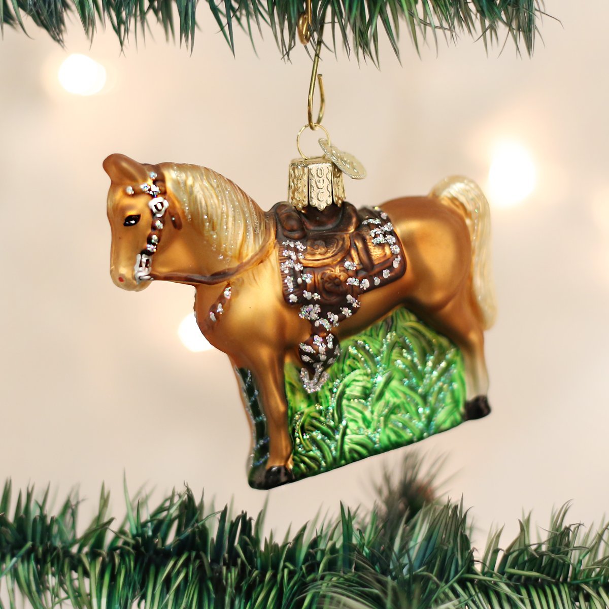 Old World Christmas Western Horse Glass Blown Ornament - Tampa Home & Garden Store