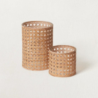 Oliver Cane Votive Candle Holder - Tampa Home & Garden Store