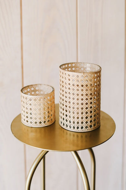 Oliver Cane Votive Candle Holder - Tampa Home & Garden Store