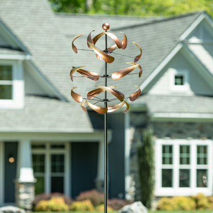 Ombre Copper Swirl Wind Spinner 83"H - Tampa Home & Garden Store