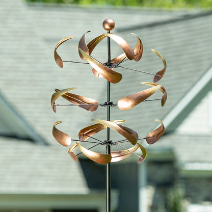 Ombre Copper Swirl Wind Spinner 83"H - Tampa Home & Garden Store