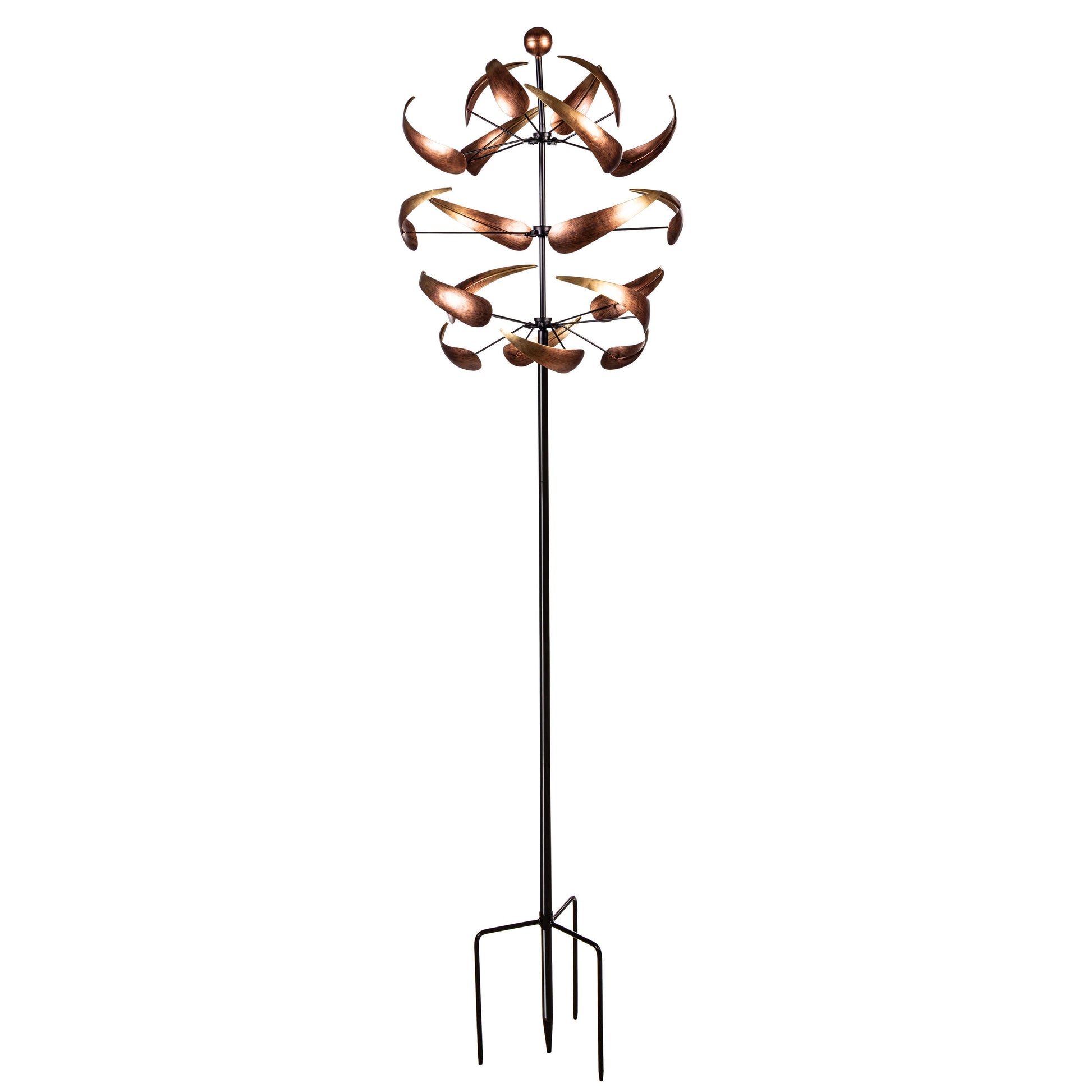 Ombre Copper Swirl Wind Spinner 83"H - Tampa Home & Garden Store