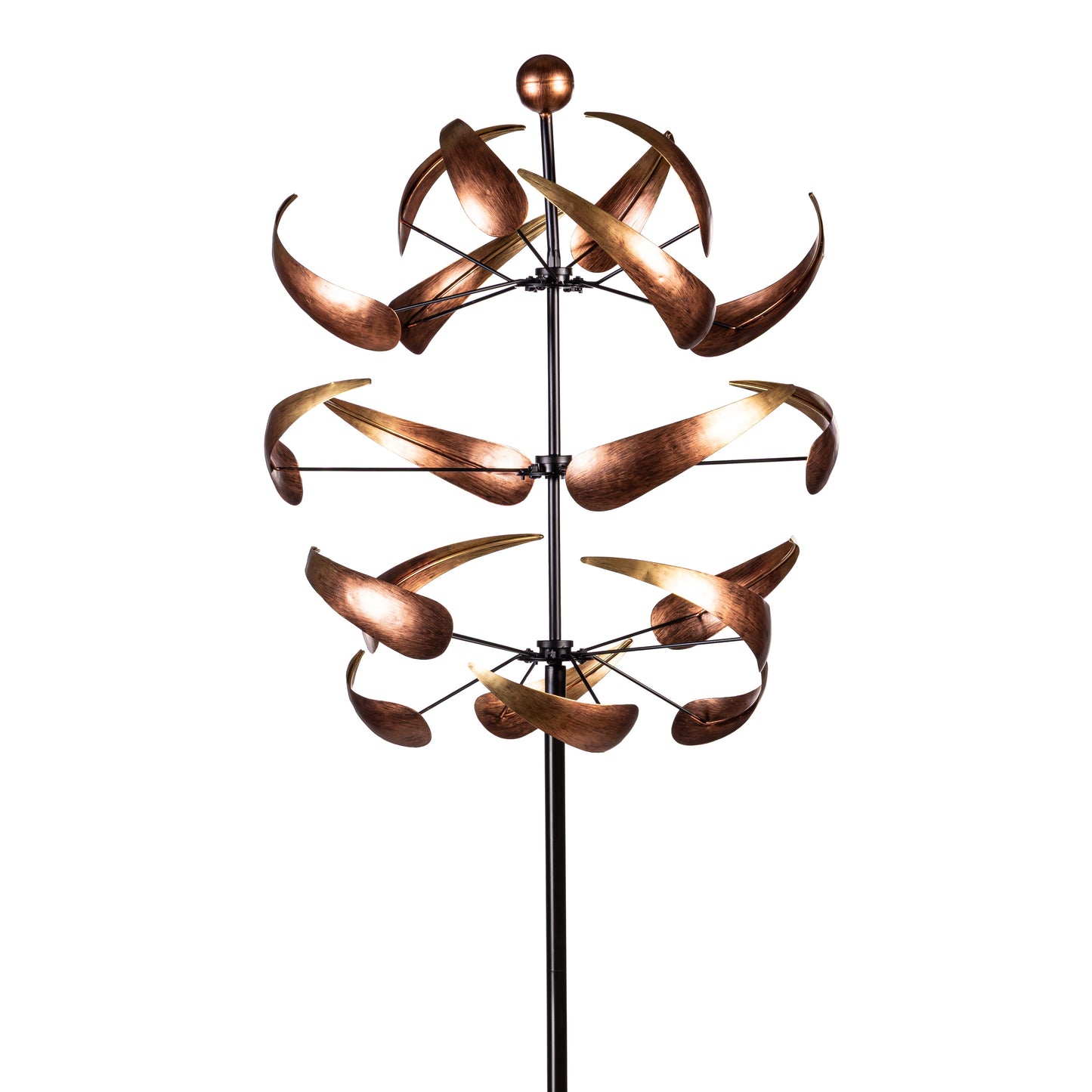Ombre Copper Swirl Wind Spinner 83"H - Tampa Home & Garden Store