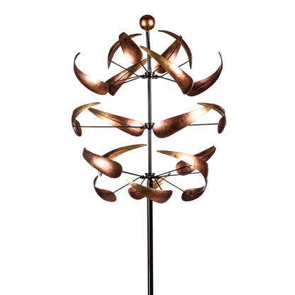 Ombre Copper Swirl Wind Spinner 83"H - Tampa Home & Garden Store