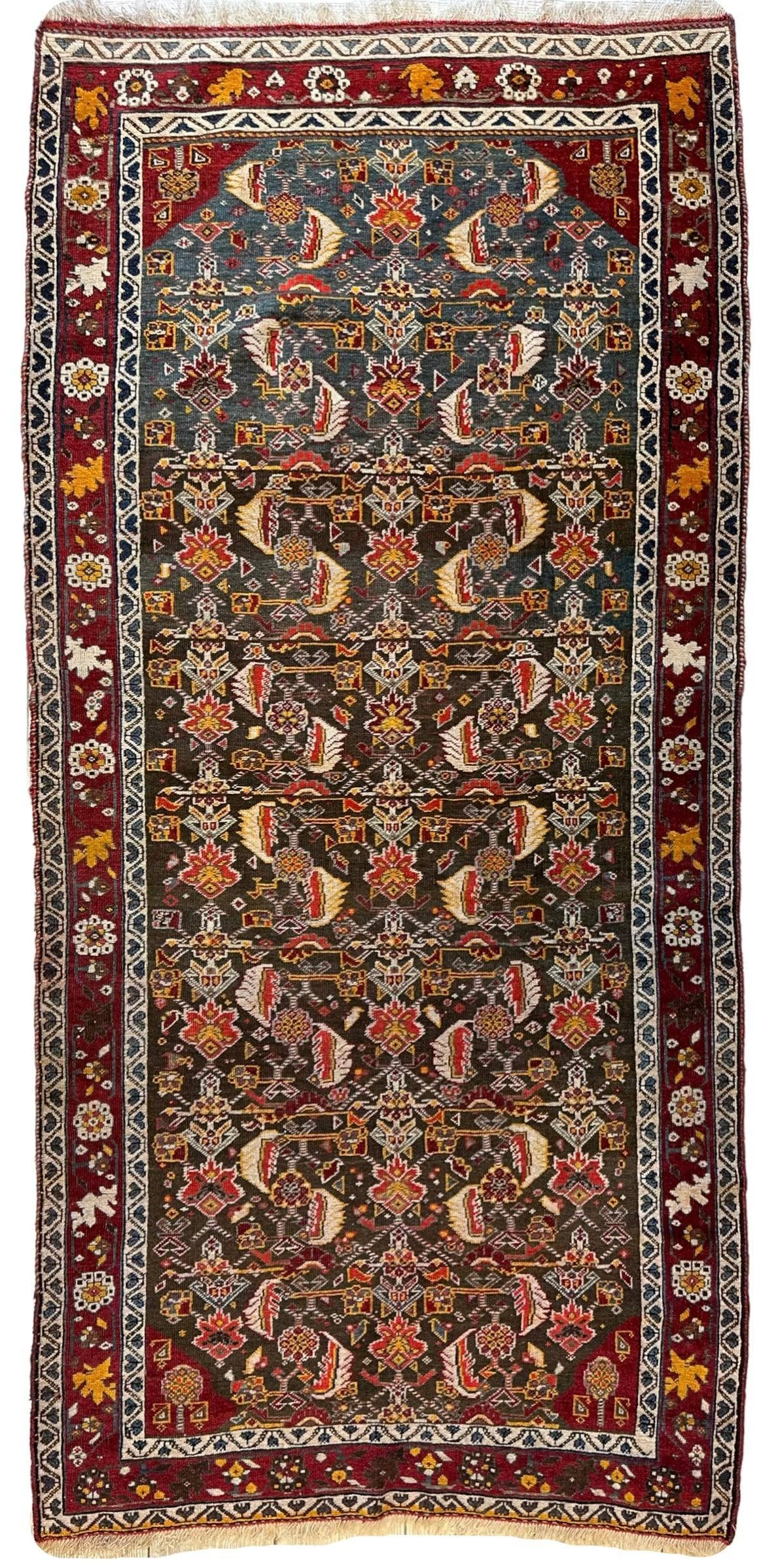 One of a Kind Persian Kashkuli Runner - 3’2" X 6’8" - Tampa Home & Garden Store