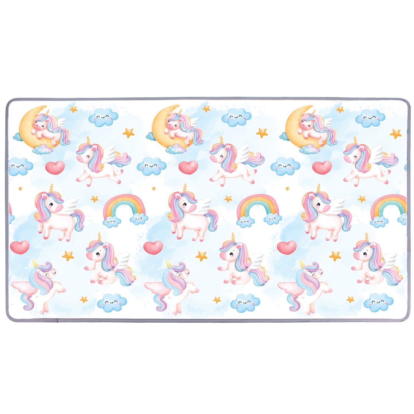 One-Piece Reversible Roll Up Soft Foam Activity Mat for Toddlers