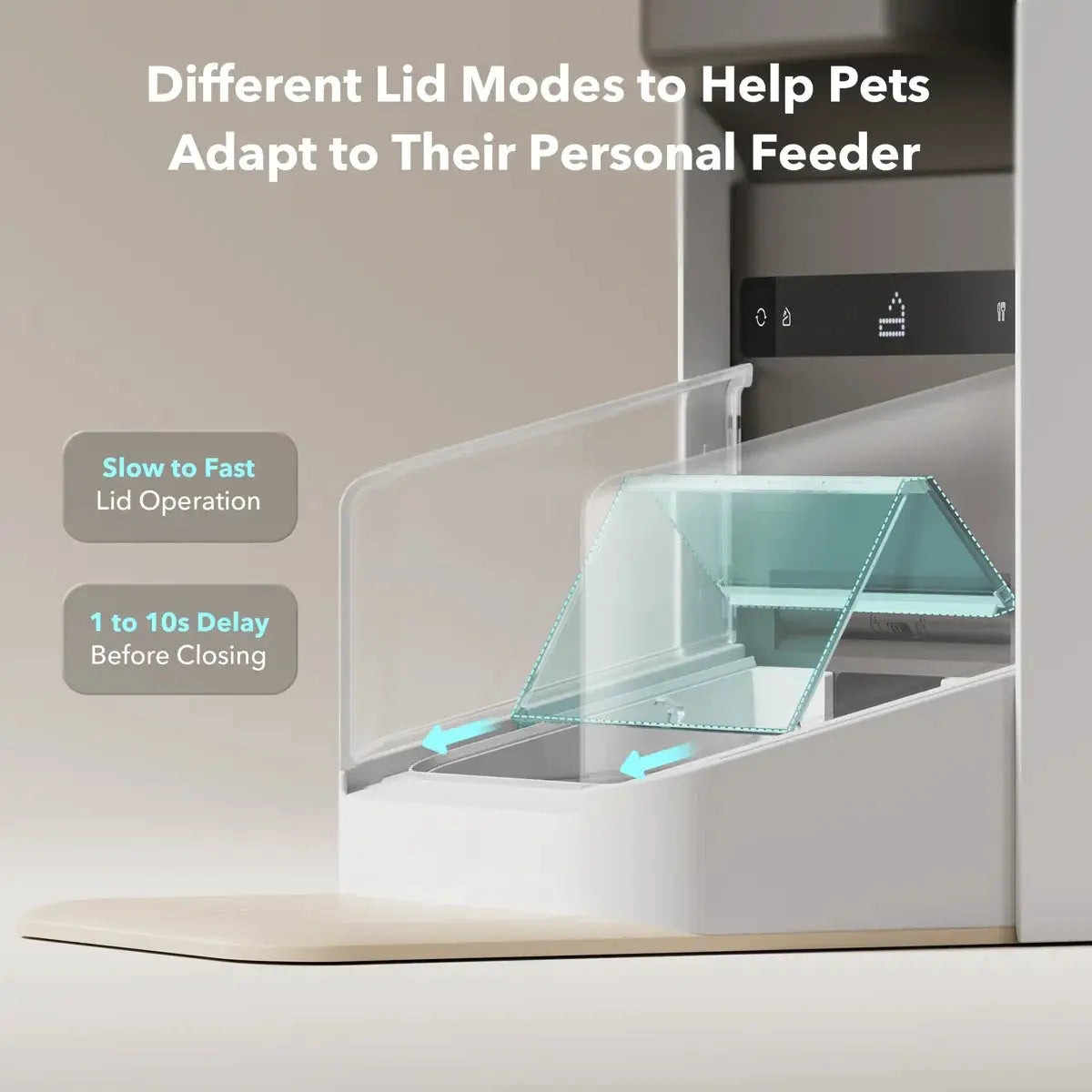 RFID Automatic Smart Feeder by The Max & Rex Collection, app-controlled with transparent lid on Tampa Home & Garden Store
