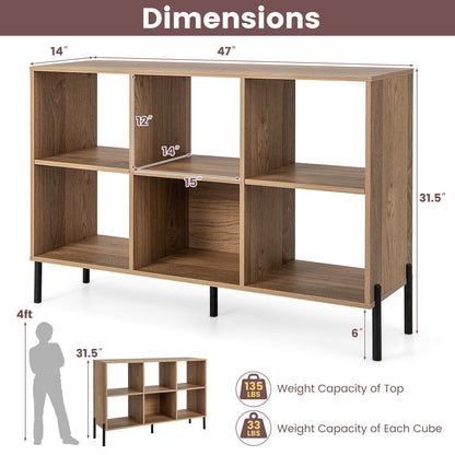 Estantería Abierta con Cajón para Estudio-Natural