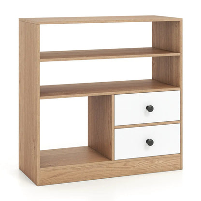 Storage Cabinet with 3 Shelves and 2 Drawers