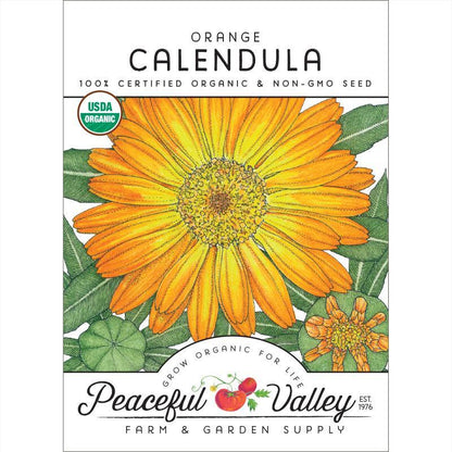 Orange Calendula Seeds (Organic) - Tampa Home & Garden Store