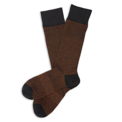 Dress socks DeadSoxy 4-pack orange and black with a dotted pattern team colorways on Tampa Home & Garden Store