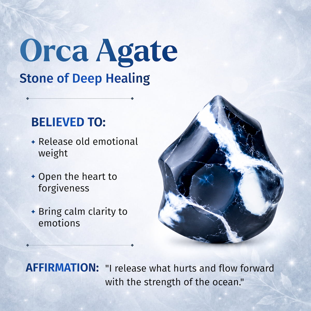 Pulsera exótica de ágata orca de sanación profunda