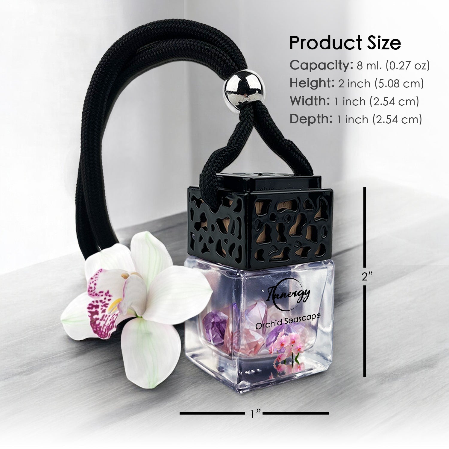 Orchid Seascape Crystal-Enhanced Oil Diffuser, Car Air Freshener, 8ml - Tampa Home & Garden Store