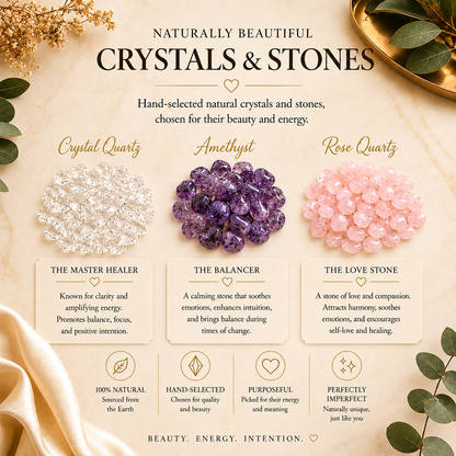 Vela de cristal del zodíaco Acuario con amatista, rosa y cuarzo cristal | Vela de cera de coco y soja, 250 ml