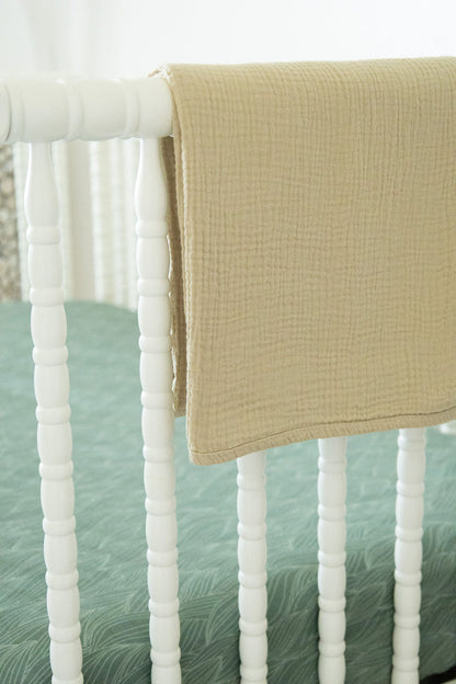 Organic Bamboo Blend Crib Sheet in Beanstalk - Tampa Home & Garden Store