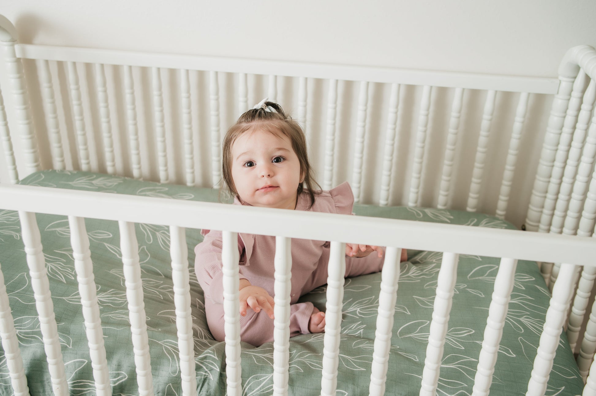 Organic Bamboo Cotton Blend Crib Sheet in Natural Oasis Willow - Tampa Home & Garden Store