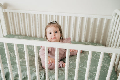 Organic Bamboo Cotton Blend Crib Sheet in Natural Oasis Willow - Tampa Home & Garden Store