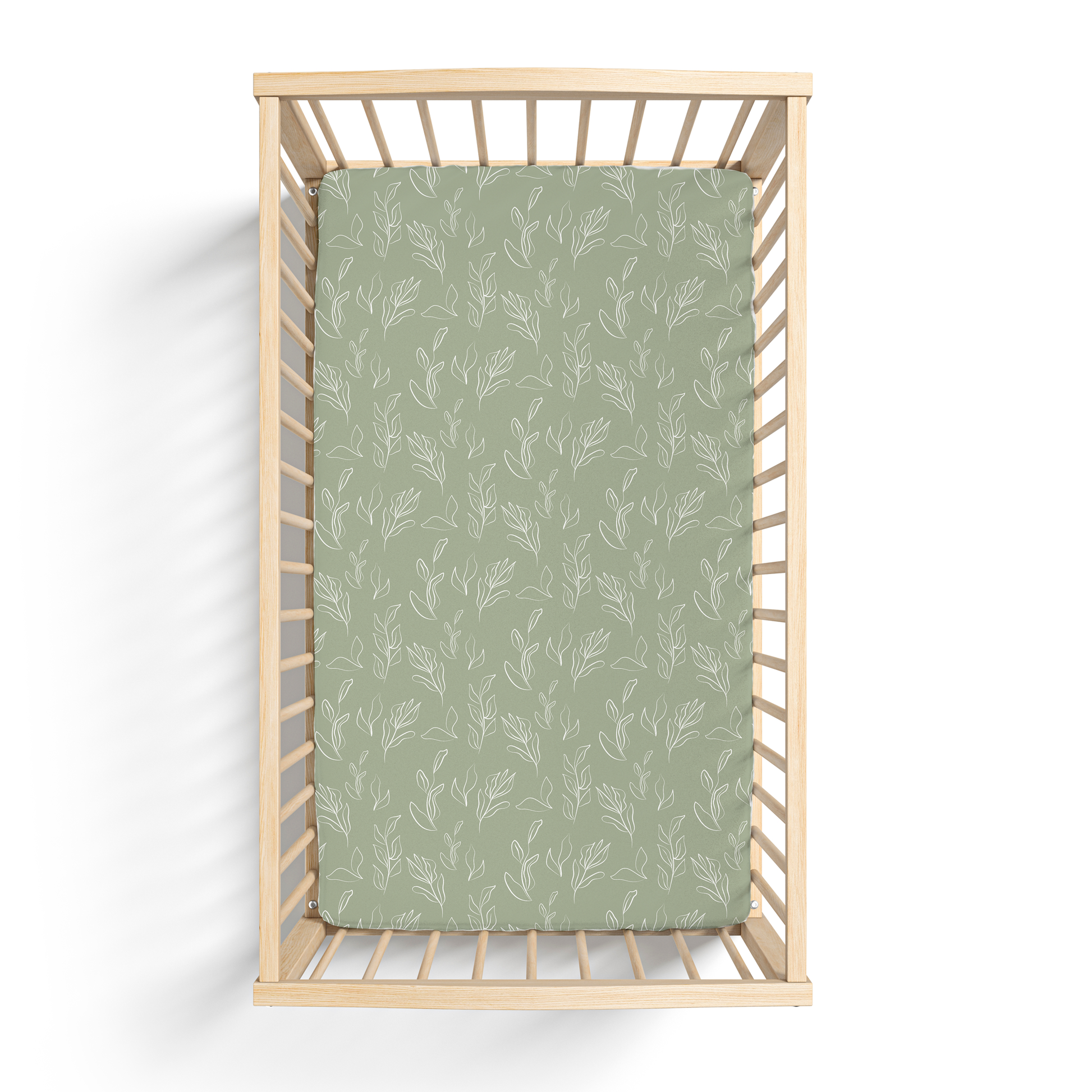 Organic Bamboo Cotton Blend Crib Sheet in Natural Oasis Willow - Tampa Home & Garden Store
