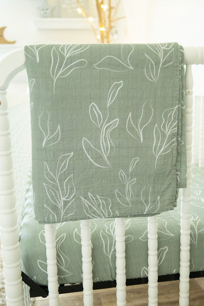 Organic Bamboo Cotton Blend Crib Sheet in Natural Oasis Willow - Tampa Home & Garden Store