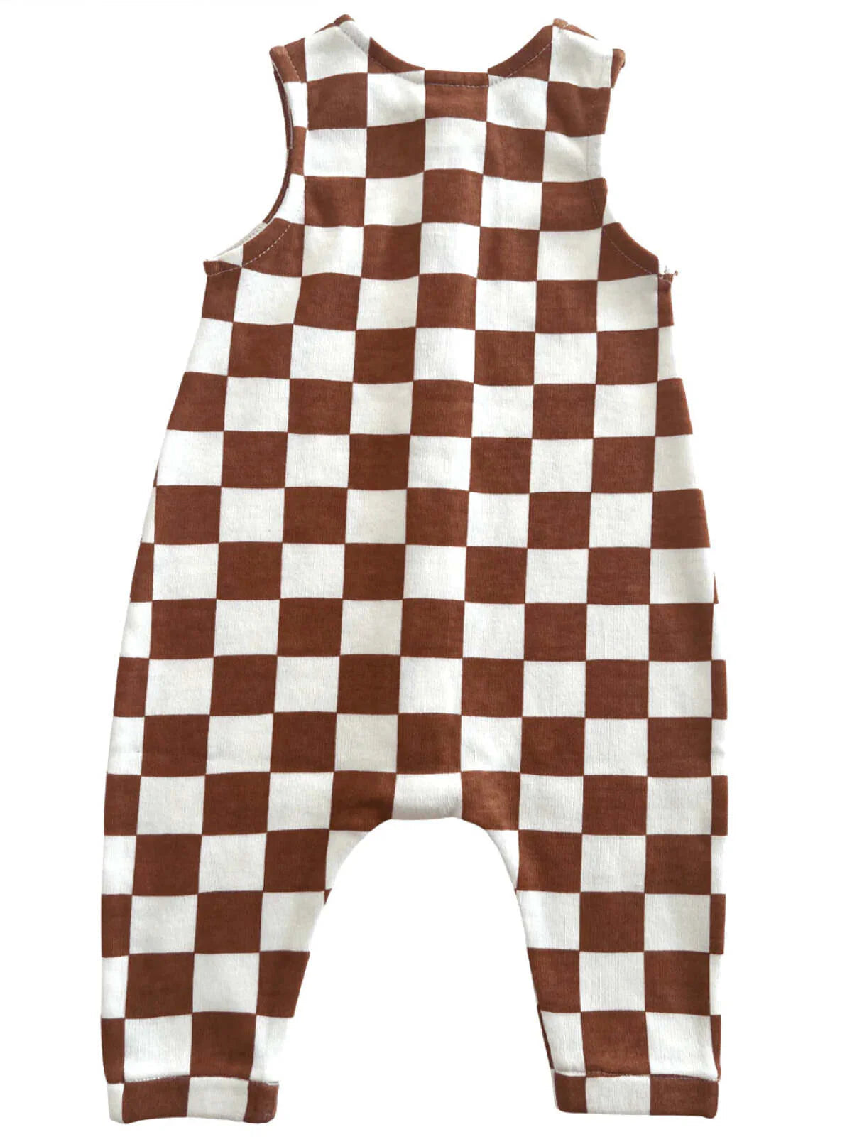 ♻️ Organic Checkerboard Baby Jumpsuit – GOTS-Certified Cotton by SIIX Collection - Tampa Home & Garden Store