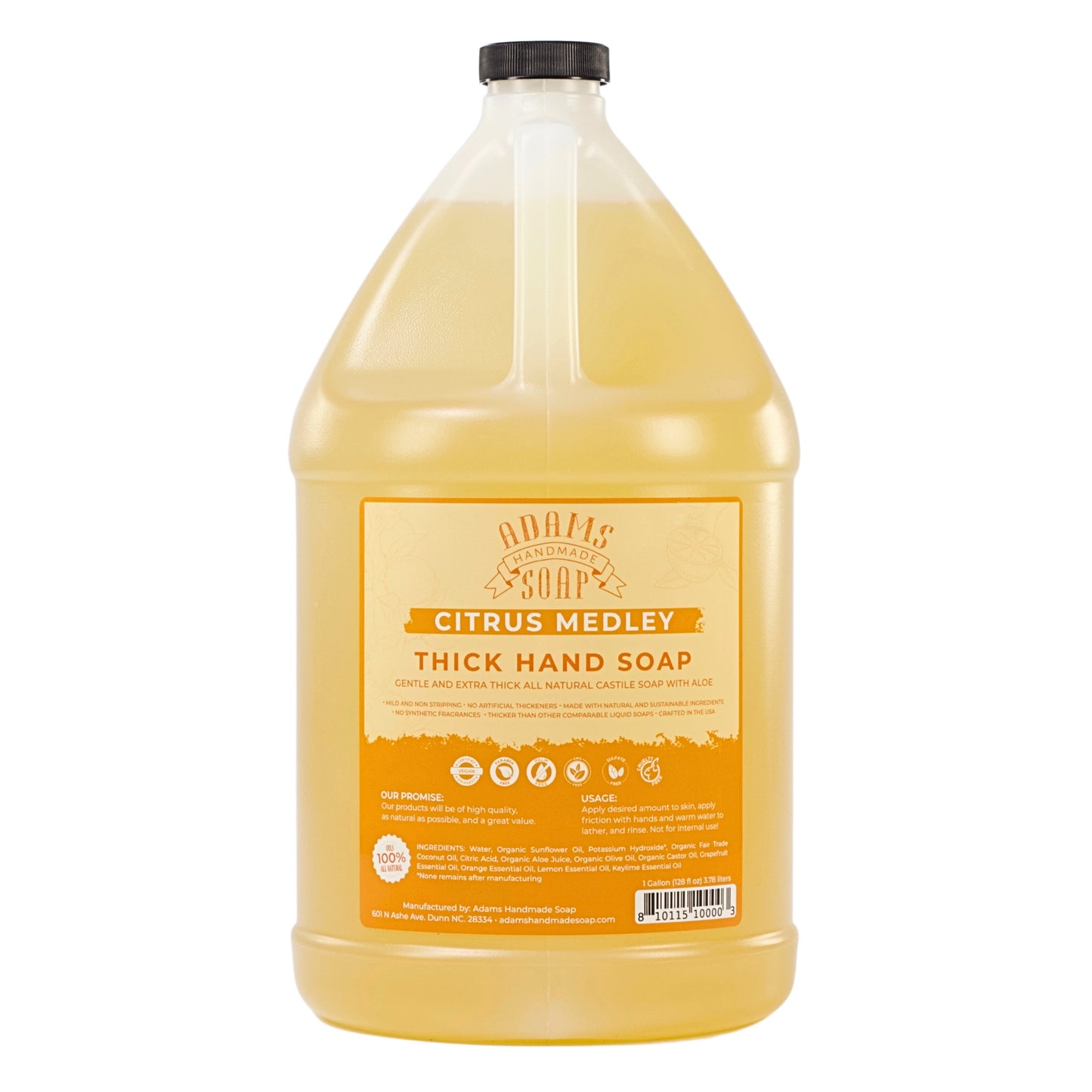 Organic Citrus Castile Soap – Thick, Concentrated & Eco-Friendly | Made in USA | Vegan, Non-Toxic, Multi-Purpose Hand Soap with Aloe & Essential Oils - Tampa Home & Garden Store