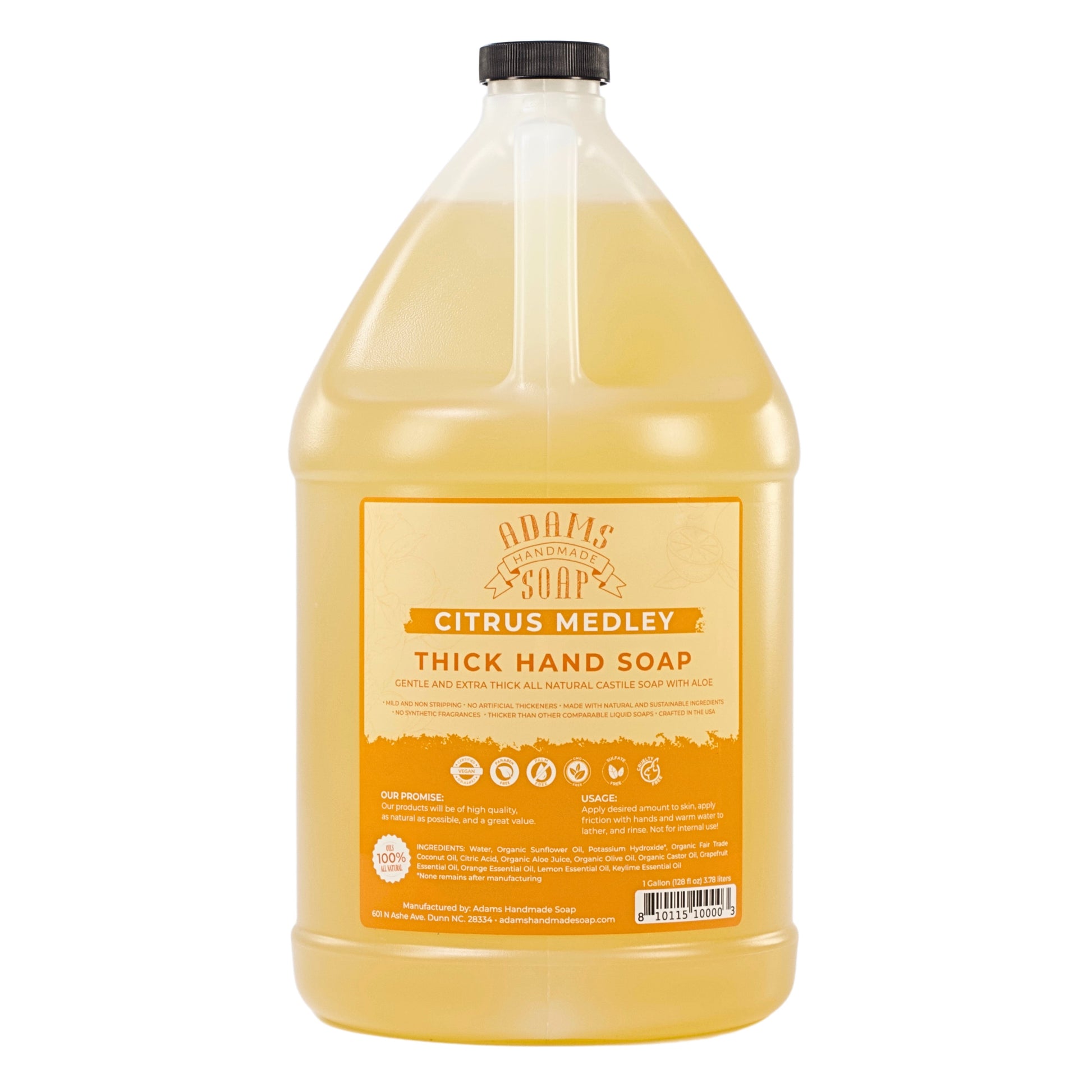 Organic Citrus Castile Soap – Thick, Concentrated & Eco-Friendly | Made in USA | Vegan, Non-Toxic, Multi-Purpose Hand Soap with Aloe & Essential Oils - Tampa Home & Garden Store