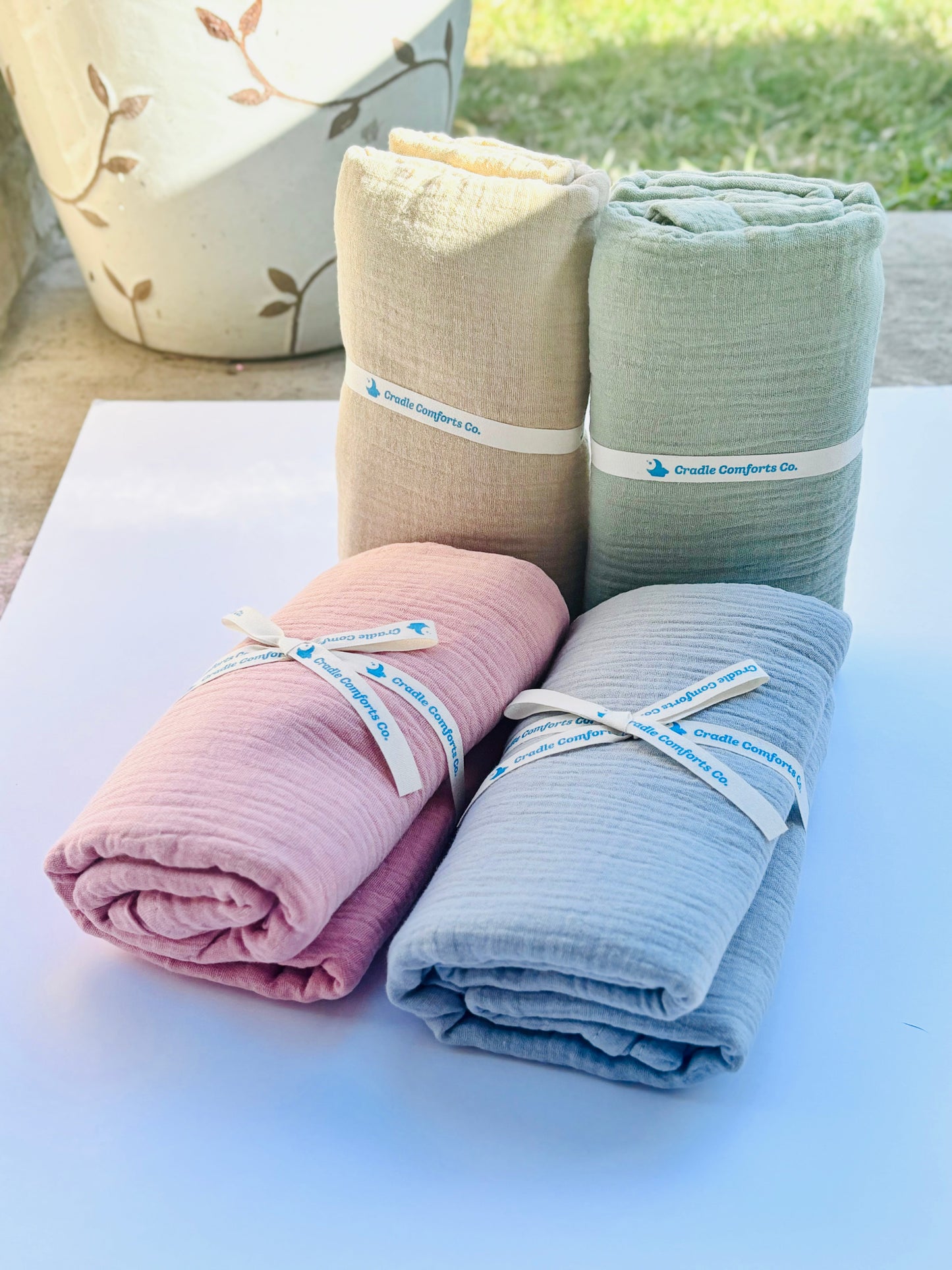 Organic Cotton Gauze Muslin Swaddle Blanket - Tampa Home & Garden Store