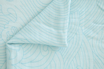 Organic Crashing Sea Waves Bamboo Cotton Blend Crib Sheet - Tampa Home & Garden Store