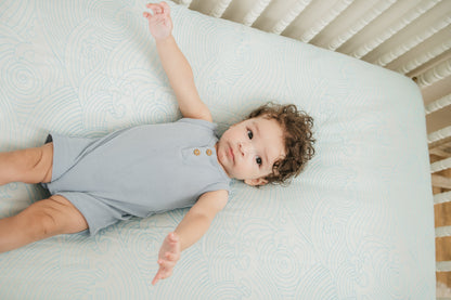 Organic Crashing Sea Waves Bamboo Cotton Blend Crib Sheet - Tampa Home & Garden Store