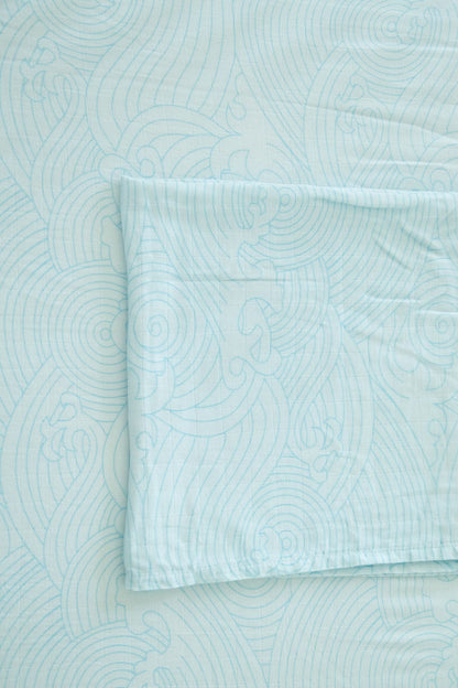 Organic Crashing Sea Waves Bamboo Cotton Blend Crib Sheet - Tampa Home & Garden Store