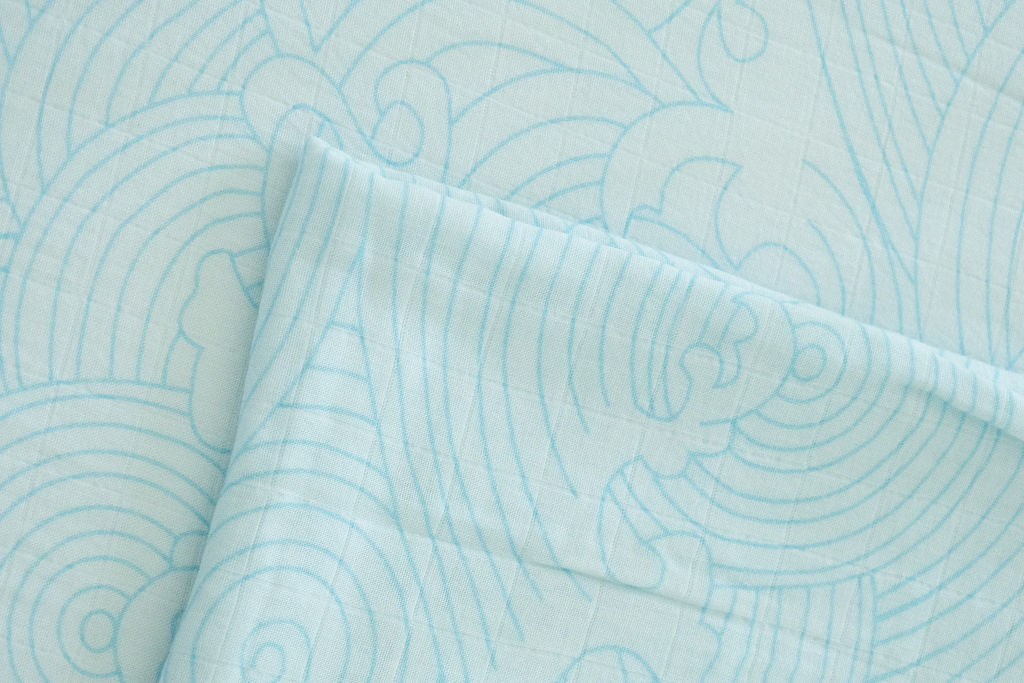 Organic Crashing Sea Waves Bamboo Cotton Blend Crib Sheet - Tampa Home & Garden Store