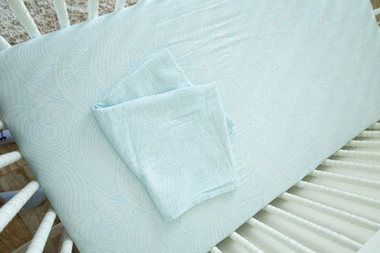 Organic Crashing Sea Waves Bamboo Cotton Blend Crib Sheet - Tampa Home & Garden Store