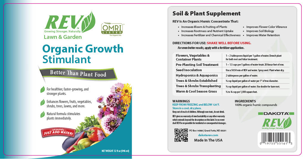 Organic REV Liquid Plant Food 8oz Bottle - Tampa soil911.com