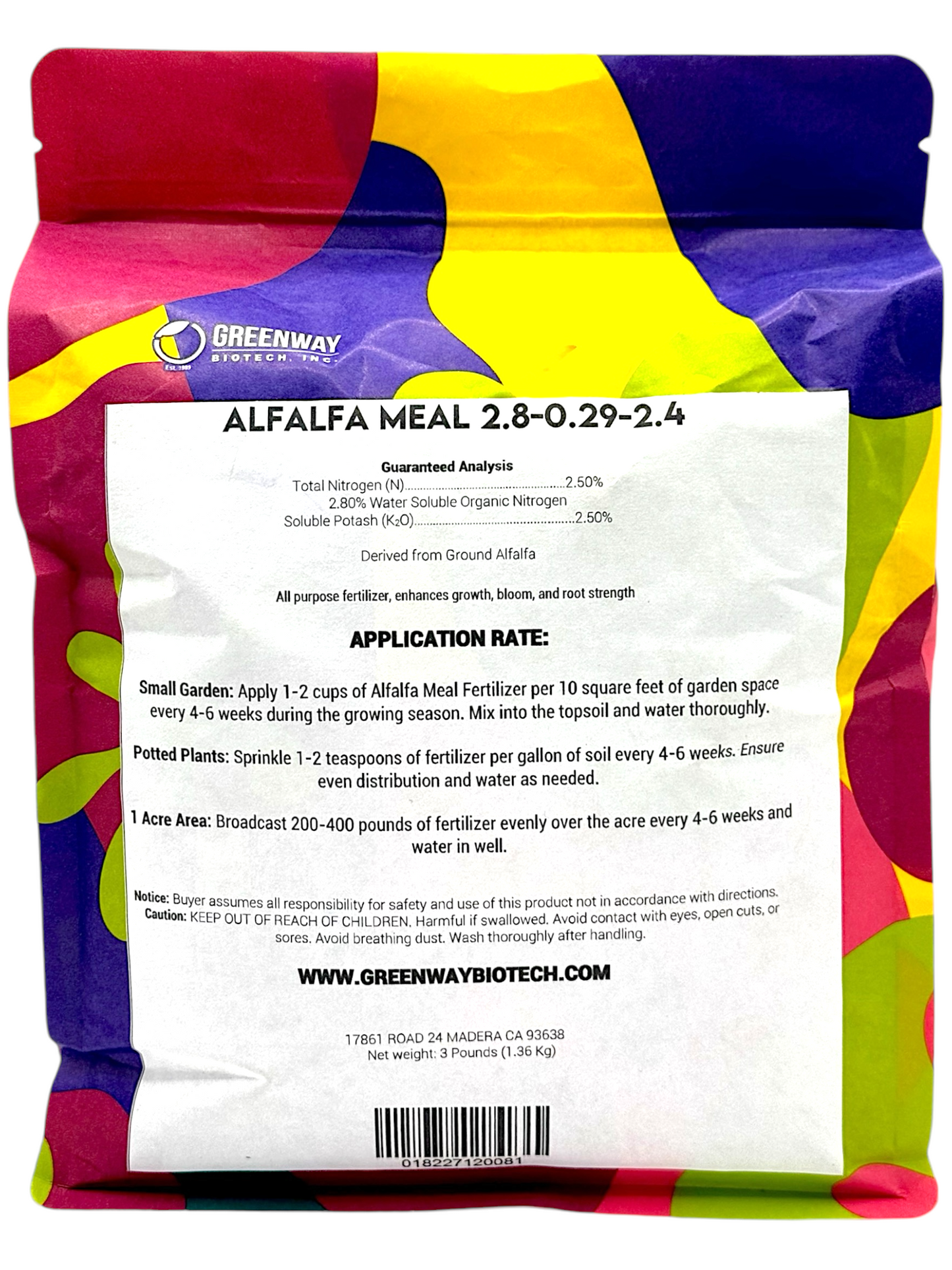 Alfalfa Fertilizer 2.50-0-2.50 | Organic Alfalfa Meal