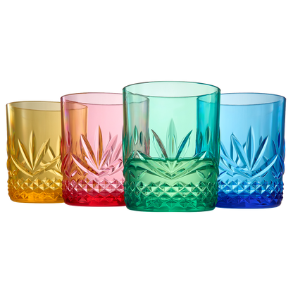 Onix Unbreakable Acrylic Lowball Glasses Set of 4