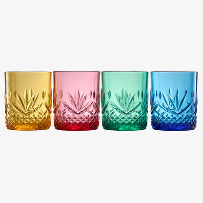Onix Unbreakable Acrylic Lowball Glasses Set of 4