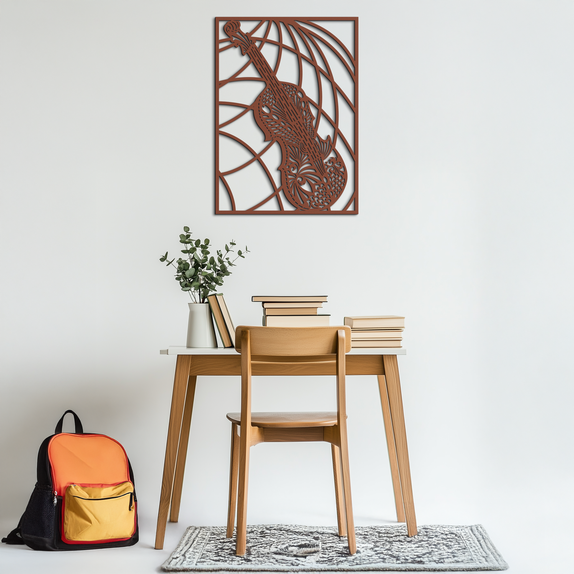 Ornamental Violin Metal Wall Art - Musical Instrument Decor- KAF259 - Tampa Home & Garden Store