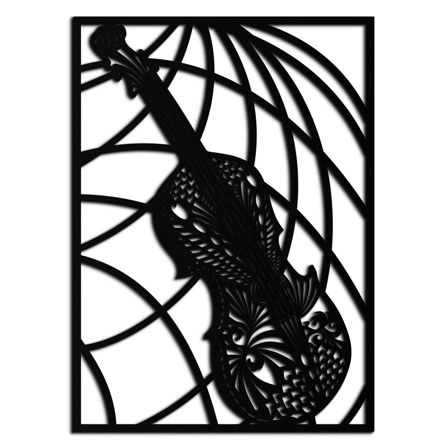 Ornamental Violin Metal Wall Art - Musical Instrument Decor- KAF259 - Tampa Home & Garden Store