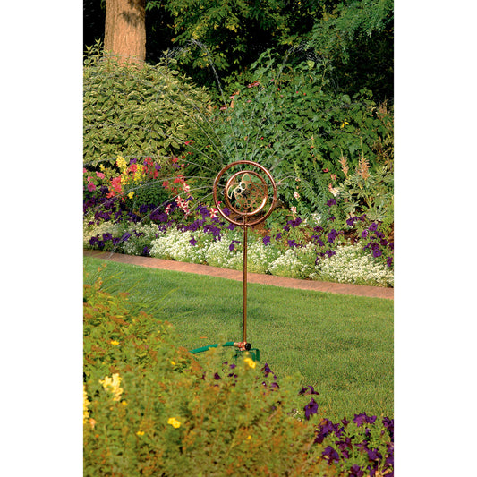 Decorative Spinning Sprinkler on Spike by Orbit Irrigation, copper finish sprinkler on Tampa Home & Garden Store