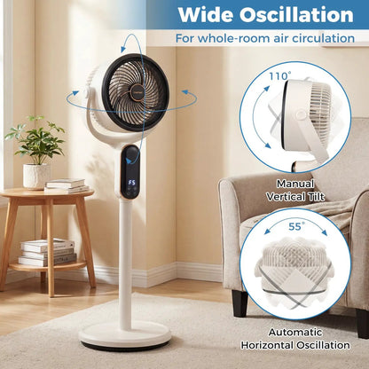 Oscillating Pedestal Fan With Remote and 8 Speeds
