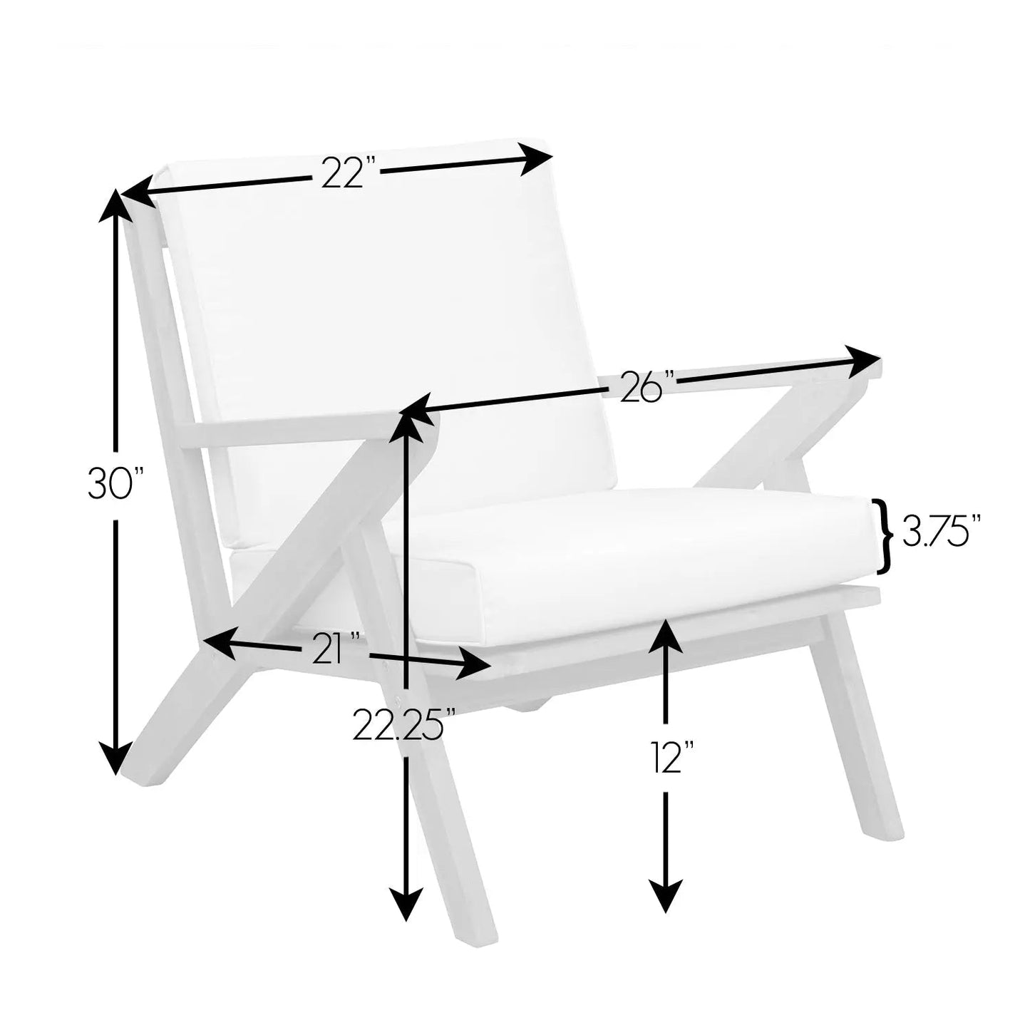 Oslo Wooden Armchair - Tampa Home & Garden Store