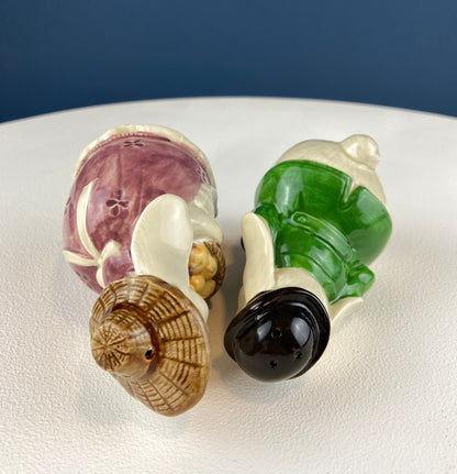 Otagiri Bunny Salt & Pepper Shakers. Well Dressed Male/Female Rabbits. Hand Painted Porcelain Couple. Pair of Rabbits for Easter, Everyday. - Tampa Home & Garden Store
