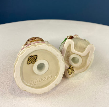 Otagiri Bunny Salt & Pepper Shakers. Well Dressed Male/Female Rabbits. Hand Painted Porcelain Couple. Pair of Rabbits for Easter, Everyday. - Tampa Home & Garden Store
