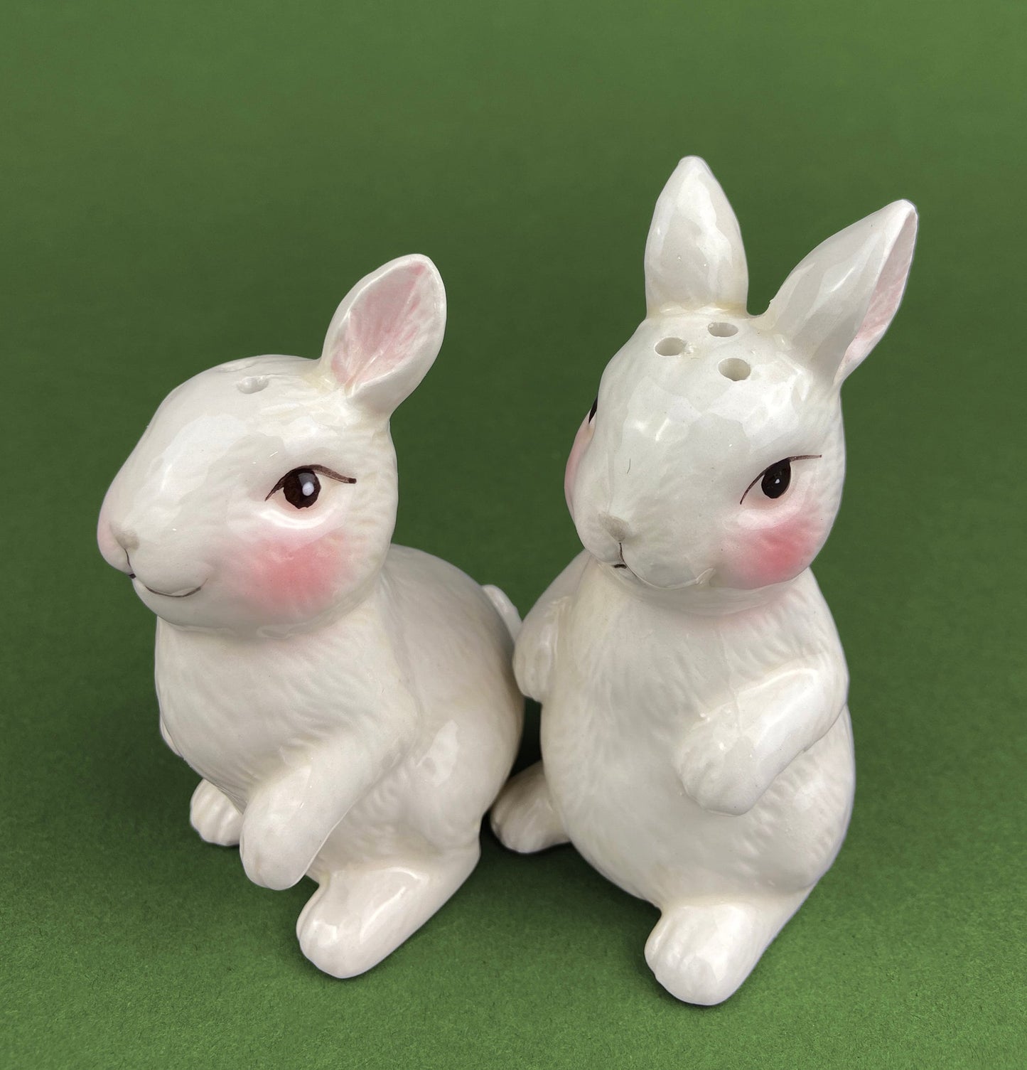 Otagiri Bunny Salt & Pepper Shakers. Well Dressed Male/Female Rabbits. Hand Painted Porcelain Couple. Pair of Rabbits for Easter, Everyday. - Tampa Home & Garden Store