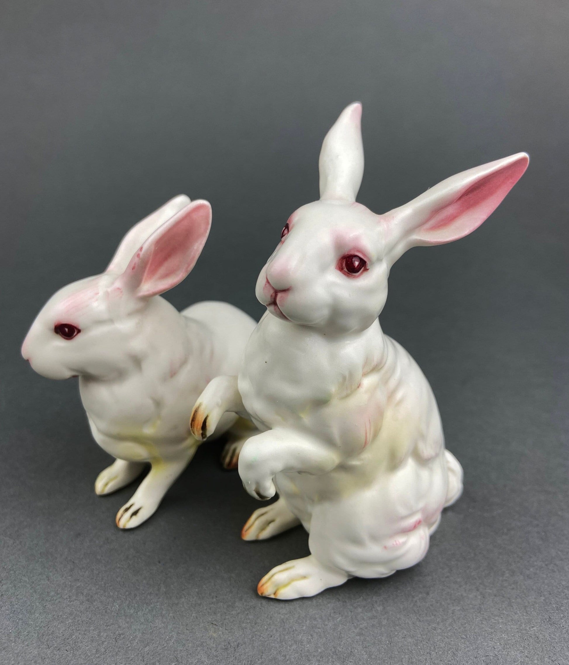Otagiri Bunny Salt & Pepper Shakers. Well Dressed Male/Female Rabbits. Hand Painted Porcelain Couple. Pair of Rabbits for Easter, Everyday. - Tampa Home & Garden Store